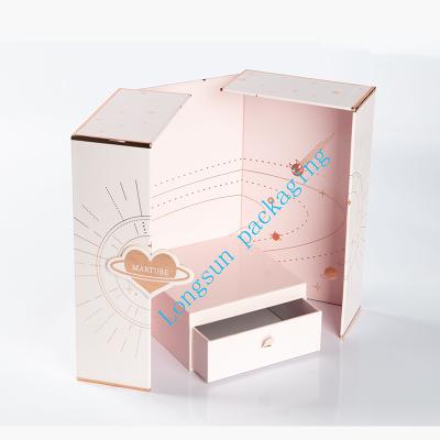 China Recycled Materials Art Paper Luxury Jewelery Drawer Boxes Custom Handmade Packaging for sale