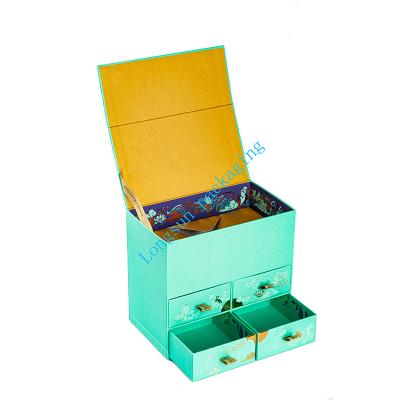 China Recycled Materials Customize Hand Made Art Paper Christmas Gift Boxes Packaging for sale