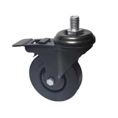 China Other 3 Inch Furniture Caster PP Material Wheel With Single Hole Bearing High Load High Grade Non Noise Small Brake Wheel for sale