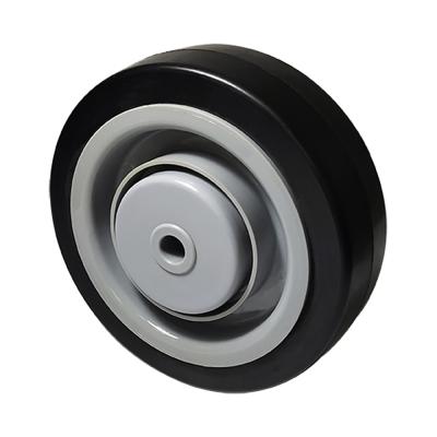 China Flat free elastic rubber wheels/black elastic rubber wheels/100mm elastic rubber wheels for sale