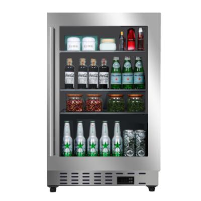 China Black COMPRESSOR MBC100-SG Beverage Cooler Electronic Control Cabinet and Glass Door with Pull Handle for sale