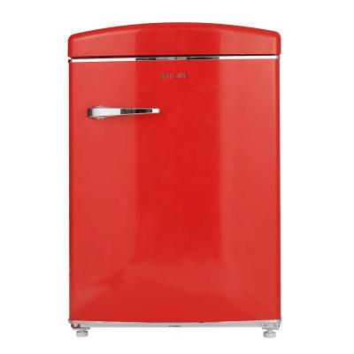 China COMPRESSOR MSF91WE Retro Vintage Small Red Single Door Refrigerators For Home for sale