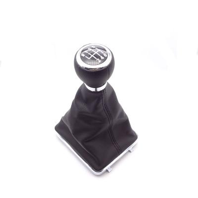 China High Quality ABS and Leather Car Shift Gear Knob with Chrome Frame for VW Passat B6 cc 3C R36 TDI 2005 2006 2007 2008 2009 2010 2011 car styling for sale