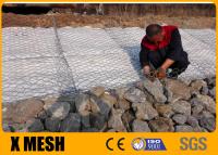 China Woven Steel 2.7mm Pvc Coated Gabion Baskets / Gabion Rock Cages zu verkaufen