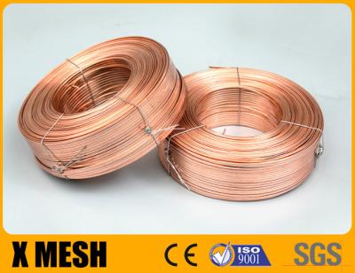 중국 Copper Coated Flat Stitching Wire 2.1mm By 0.82mm Size For Corrugated Carton Boxes 판매용