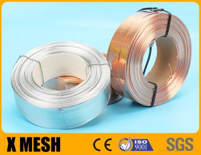 China Electric Galvanized Flat Stitching Wire Silver Color Copper Coated For Box zu verkaufen