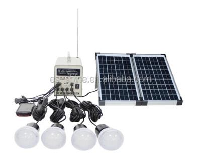 China Home Portable DC 20W Solar Lighting Kit With 12v Led Lamp for sale