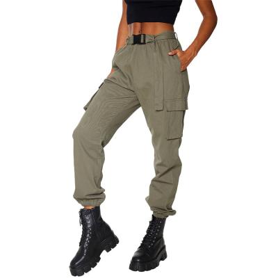 China Waistband Women Elastic Breathable Cargo Harem Pants for sale