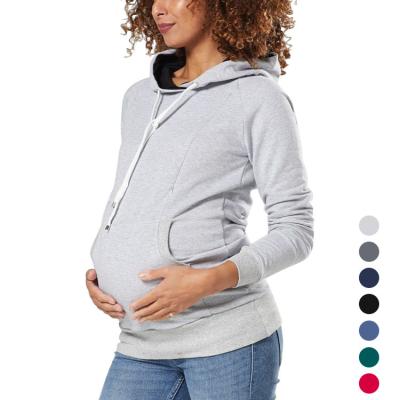 China Pocket Kangaroo Caregiver Anti Allergy Anti Allergy Maternity Hoodie for sale