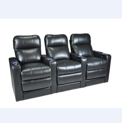 China Hot Selling Extendable Leisure Home Theater Cinema Recliner Leather Sofa for sale