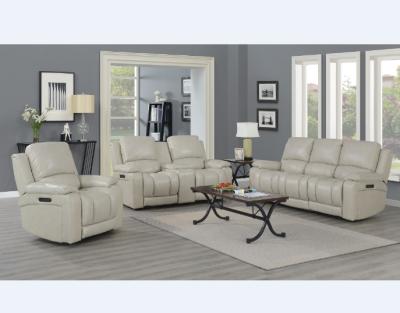 China Modern Salon Sofa Set Synthetic Leather Massage Sofas with Power Recliner, USB, Cup Holder for sale