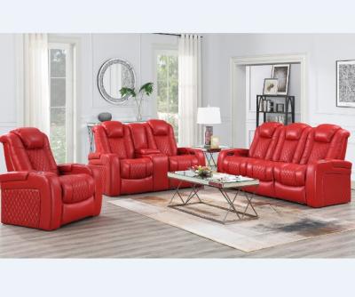 China (Others)Adjustable Modern Style Soft Leisure 1+2+3 Leather Recliner Sofa for sale