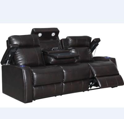 China (Other) Modern Design Adjustable Fabric Blend Leather 1+2+3 Recliner Sofa for sale