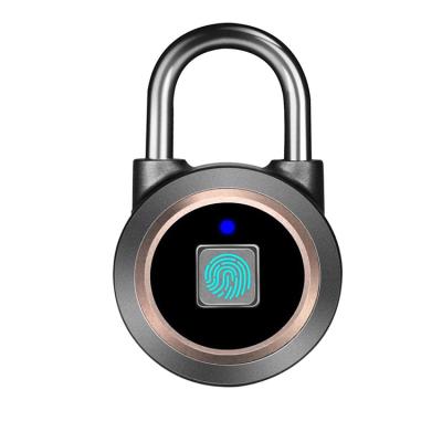 China Easy installation and durable gray fingerprint padlock, suitable for gym, sports, bike, school, fence and storage for sale