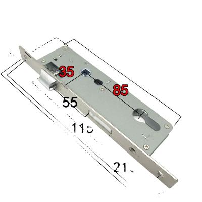 China Easy installation and durable door lock latch, push lock with core, handle, interior door lock, 50, hardware double extension for sale