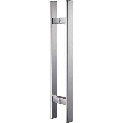 China Factory Easy Installation And Durable Stainless Steel H Shape Square Tube Glass Door Industrial Door Pull Handle for sale