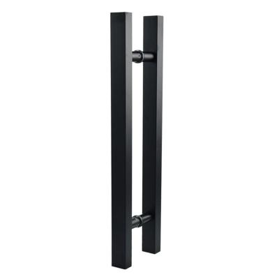 China Easy installation and durable Matte Black Stainless Steel Glass door pulls handles for sale