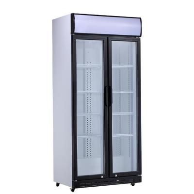 China Hotel Supermarket Showcase Refrigerator Display Cabinet Vertical Commercial Glass Door Refrigerator for sale