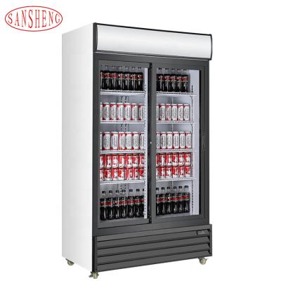 China Multi Door Hotel 1150L Upright Display Refrigerator Beverage Fridge Chiller Cooler for sale