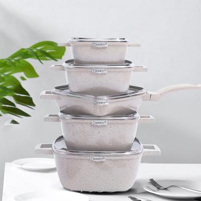 China Não-vara da indução do sucesso de vendas das Amazonas que cozinha o potenciômetro de Ollas 25pcs do grupo do potenciômetro e o grupo de alumínio do Cookware do grupo das bandejas à venda