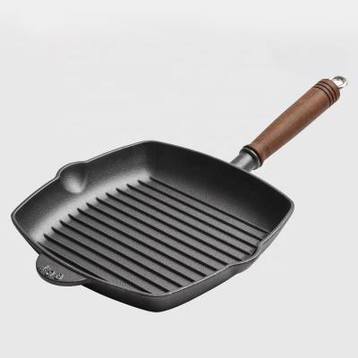 China Sartenes inferiores planos de Pan Cast Iron Non Stick de la parrilla de Stovetop para cocinar en venta