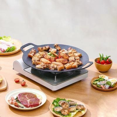 China Vielseitige koreanische Art Stovetop grillen Pan Die Cast Aluminum Raffinate im Freien zu verkaufen