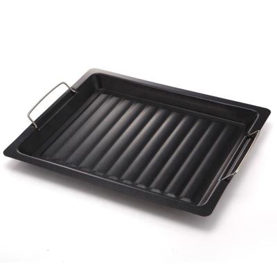 China Het betaalbare de Rechthoek van Grillpan non stick frying pan Kamperen Openluchtcookware Te koop