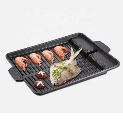 China Keuken die niet Stok Maifanite Kamperend Bradend Pan Pre Seaoned Outdoor koken Te koop