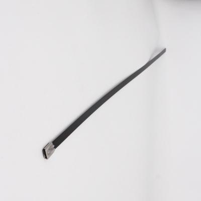 China Fixable PVC Coated Ball Locking Stainless Steel Cable Ties for sale