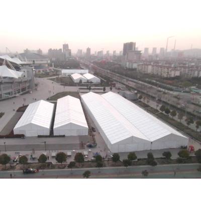 China Custom Aluminum Structure Large Warehouse Storage Large Width Industrial Warehouse Tents With Sandwich Wall for sale