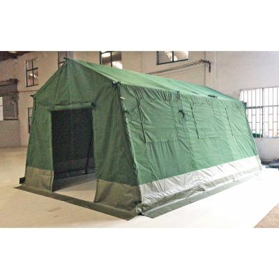 China Straight Bracing Type Customized Durable Emergence Waterproof Camping Military Canvas Tents for sale