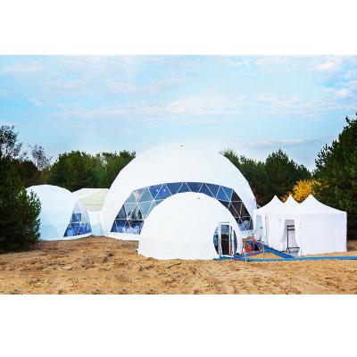 China Advertising Fashion Geodesic Dome Large White Outdoor Event Party Dome Tent Hot Sale for sale