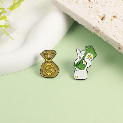 China Any Cartoon Fashion Emblem Wings USD Creative Design Brooch Pin Badge for sale