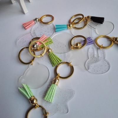 China White Clear Transparent Acrylic Plastic Wholesale Custom Keychains for sale