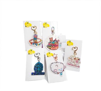 China Plastic Holographic Acrylic Custom Charms Custom Keychain Acrylic Keychains Acrylic Keychains for sale