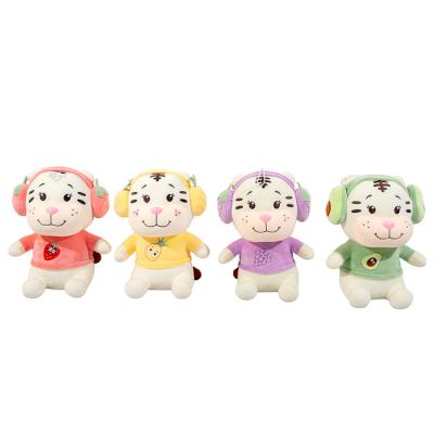 China Plush Cartoon Short Plush Toy Fruit Tiger Doll Birthday Christmas Gift Company Event Gift for sale