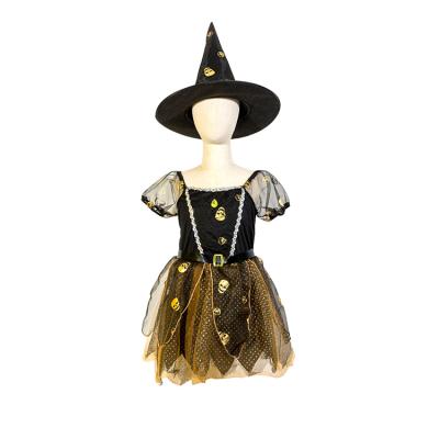 China Soft Kids Birthday Dress Up Dresses For Girls Polyester Brown Black Hooded Skirt Performance Wear Halloween Costumes for sale