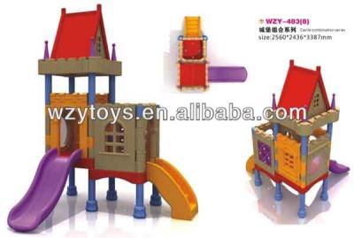 China Outdoor Plastic Playground Playground Equipment And Plastic Cubby House For Kids for sale