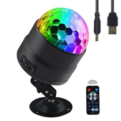 China USB Rechargeable Mini Flashing Car/Party/Bar DJ Disco Ball RGB Led Voice Light and Remote Control Stage Lights for Car Home Party for sale