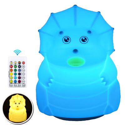 China ABS+ Silicone Cover Night Portable Light Color Battery Silicone Nursery Lamp for Baby Kids Gift Bedroom Decor with Changing Touch/Remote for sale