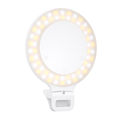 China XJ-51 SmartPhones Touch Operation Makeup Mirror Flash Light Led Video Ring Light Tablet For Smartphone Laptop Meeting Video for sale