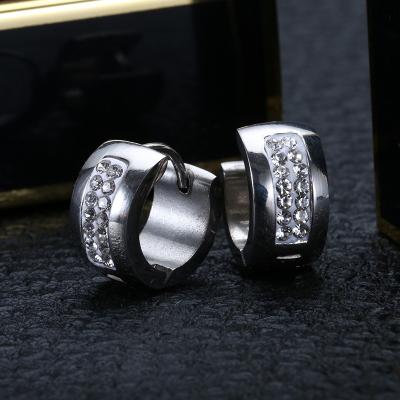 China China Diamond Stainless Steel + Titanium Steel Jewelry Making Supplier Wholesale Silver Earrings 2022 New Fashion Stud Earrings For Women for sale