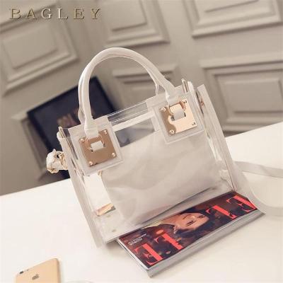 China 2022 NEW PORTABLE BEACH JELLY BAGLEY handbag ladies handbag crystal handbags for women custom logo handbags for sale