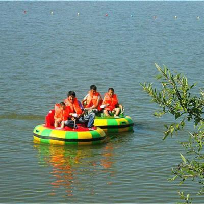 China Water Park Theme Design Newly Design Inflatable Water Boat Electric Bumper Kids Water Boat for sale