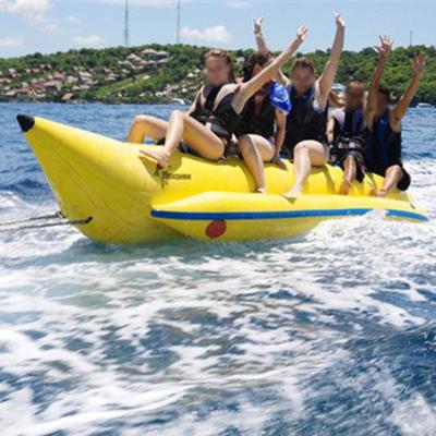 China Fire Resistance Customized Banana Boat Single Lane Inflatable Boat Used In Saltwater for sale