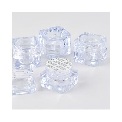 China Recycable Square cosmetic containers packaging acrylic jar container acrylic jar cosmetic for sale