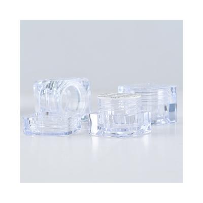 China Recycable Customized size square acrylic cream jar custom jars for acrylic powder acrylic jars with lids for sale