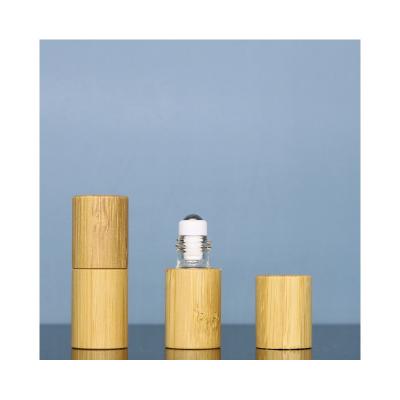 China Cosmetic Customized 3ml 5ml 10ml Perfume Bamboo Fancy plastic roll on perfume bottle 5ml roll on bottle for sale