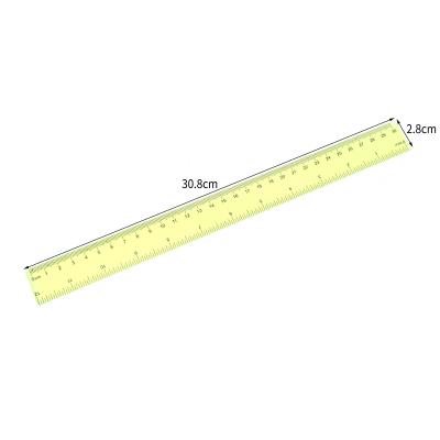 China Promotion\Business\School Color\Office 12 Inch Ruler 30 Cm Student And Kids Plastic Ruler for sale