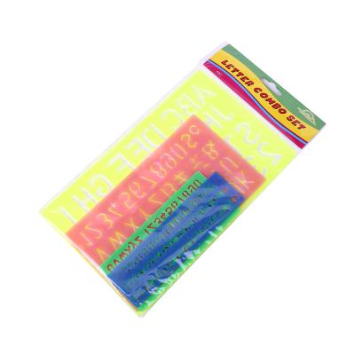 China Learning Tools New Designed PP Stencil Letter Ruler Plastic Student Ruler for sale